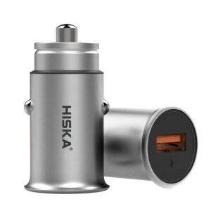 شارژر فندکی هیسکا مدل HCC-308 به همراه کابل تبدیل USB-C